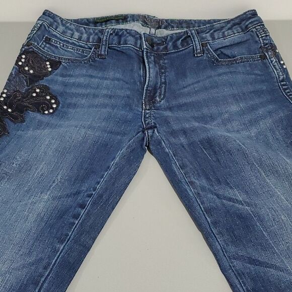 WRANGLER rock 47 31x32 ultra low rise dark wash bootcut jeans - Picture 5 of 8